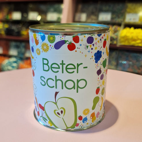 snoepblik 'beterschap'