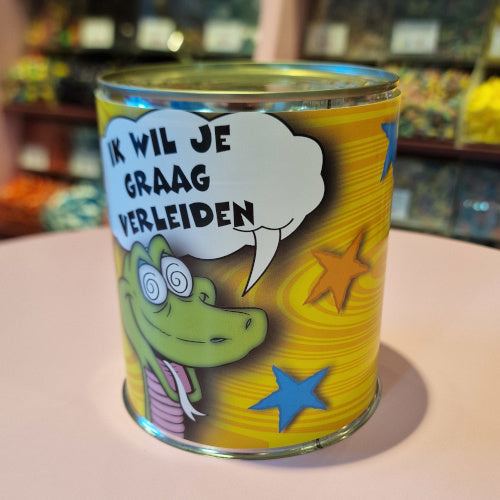 snoepblik 'ik wil je graag verleiden'